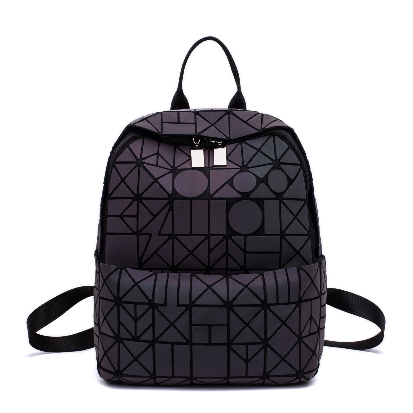 Women's Luminous Geometric Spring Zipper Trendy Backpacks
