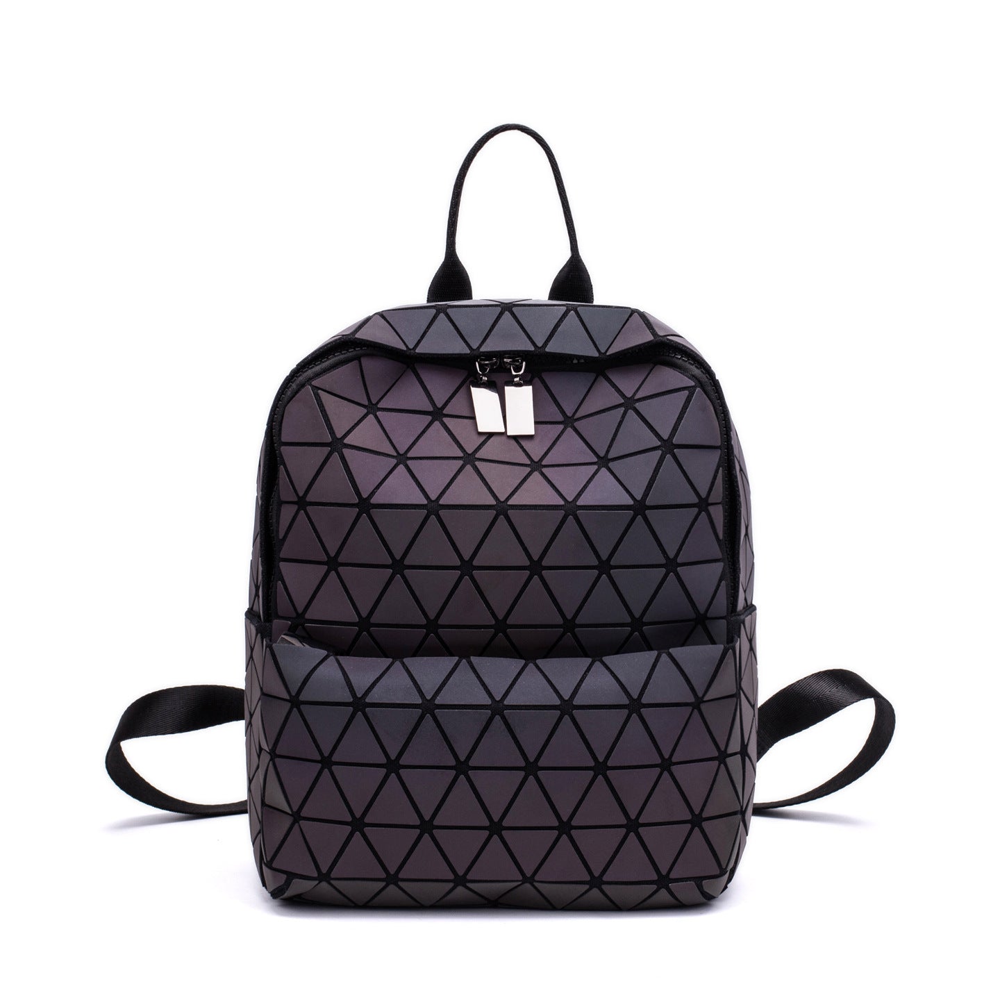 Women's Luminous Geometric Spring Zipper Trendy Backpacks
