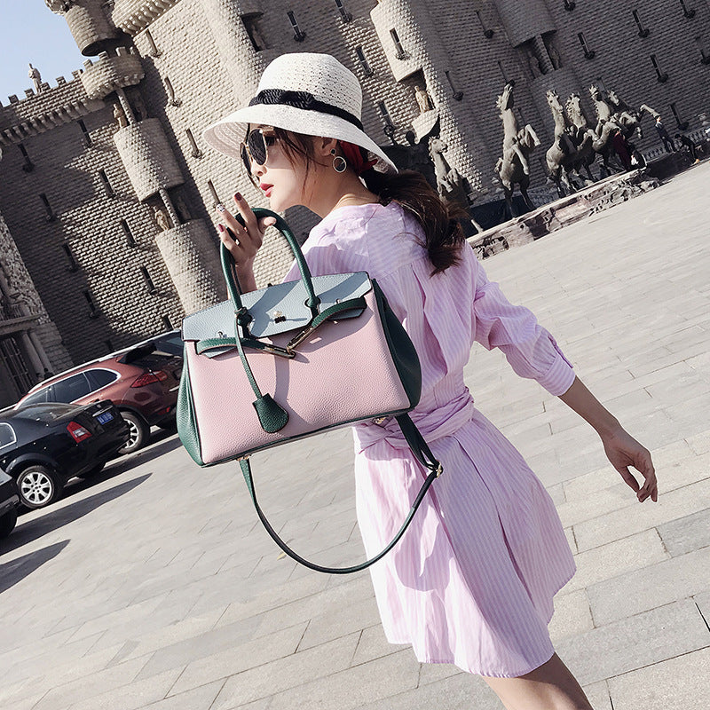 Women's Lychee Pattern Fashion Large Bridal Kelly Shoulder Bags