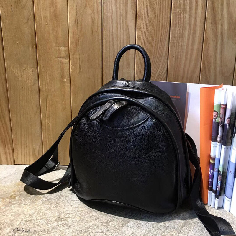 Women's Vintage Leather Packet Fashionable First Layer Backpacks