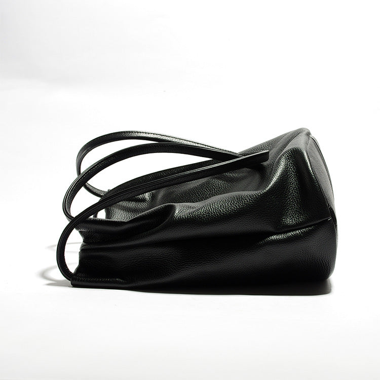 Women's Genuine Leather Large Capacity Soft Vertical Shoulder Bags