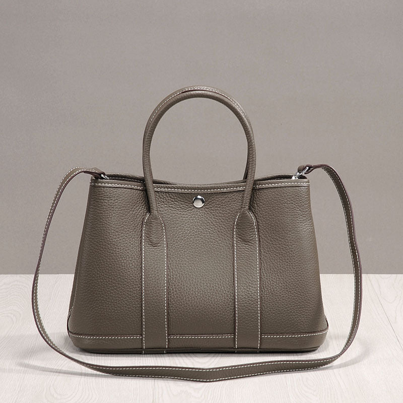 Women's Party Leisure Shopping Litchi Grain First Layer Cowhide Genuine Crossbody Bags