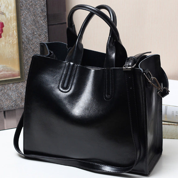 Women's Genuine Leather Portable Trendy Fashion Versatile Shoulder Bags