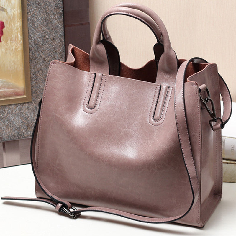 Women's Genuine Leather Portable Trendy Fashion Versatile Shoulder Bags