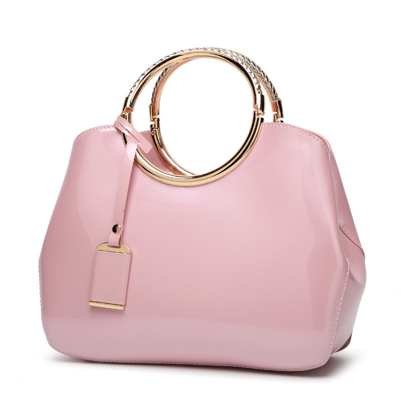 Women's Bridal Wedding One Patent Leather Shiny Handbags