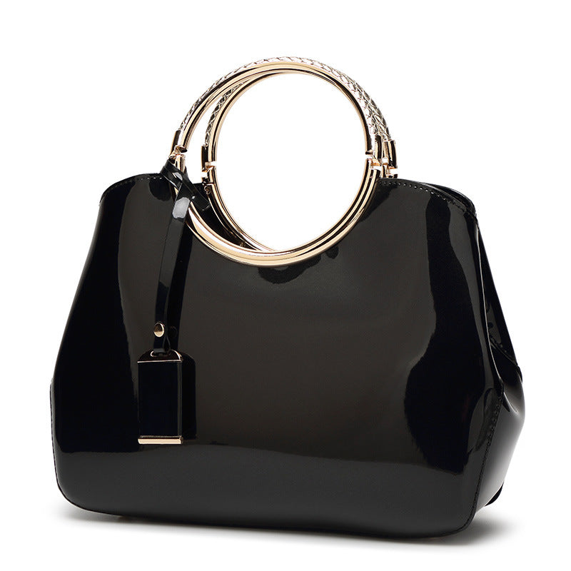 Women's Bridal Wedding One Patent Leather Shiny Handbags