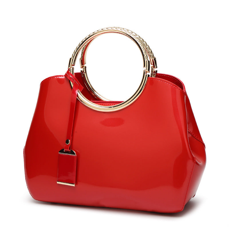 Women's Bridal Wedding One Patent Leather Shiny Handbags