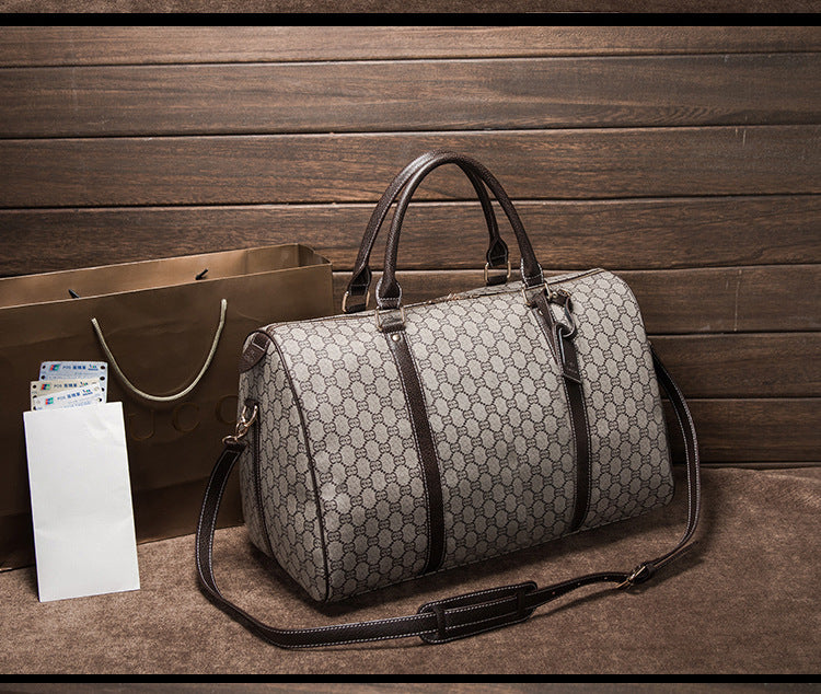 Men's Fashion Joker Old Printing Personality Large Handbags