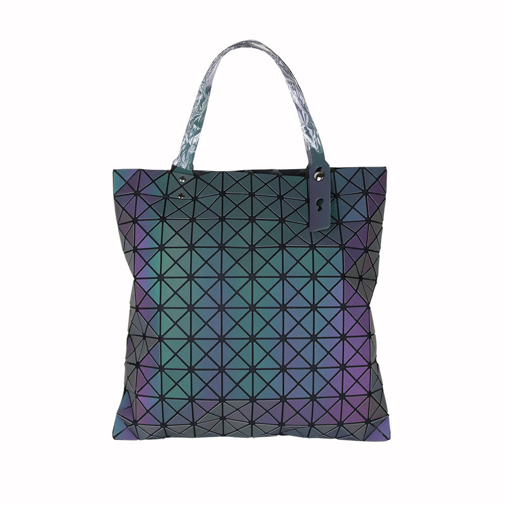 Women's Color Large Capacity Frosted Laser Luminous Diamond Shoulder Bags