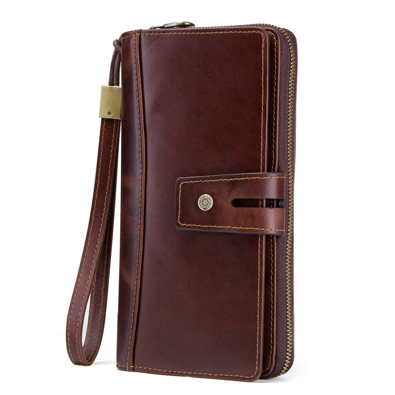 Black Angel Fashion Leather For Man With Wrist Men's Wallets