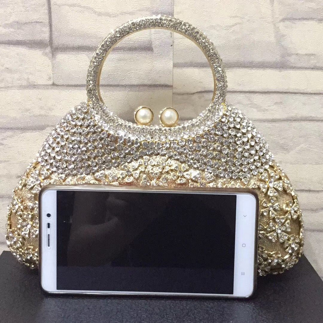 Women's Strictly Selected Rhinestone Hollow Metal Diamond Evening Bags