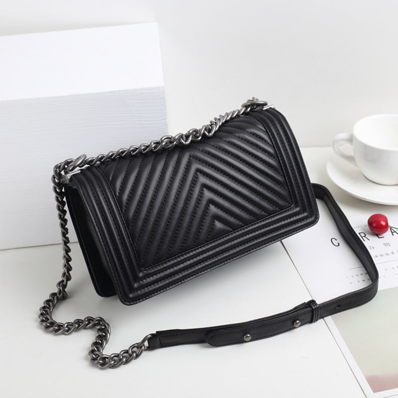 Rhombus Chain Sheepskin Fashion Hot Mom Shoulder Bags