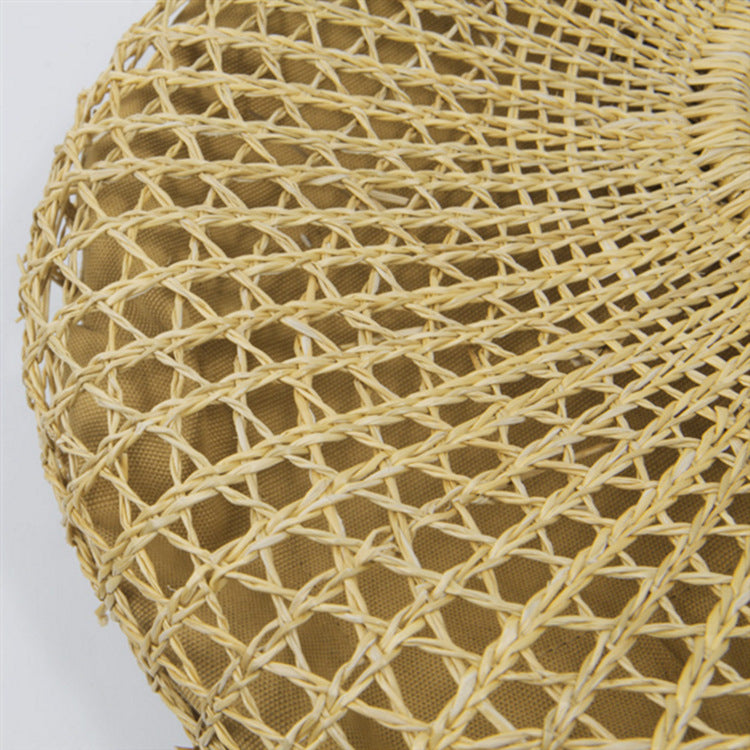 Women's Simple Rattan Weave Moon Hollow Summer Handbags