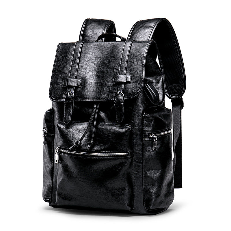 Men's Trendy Large Capacity Flip Drawstring Computer Backpacks