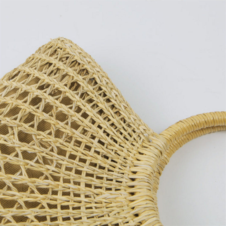 Women's Simple Rattan Weave Moon Hollow Summer Handbags