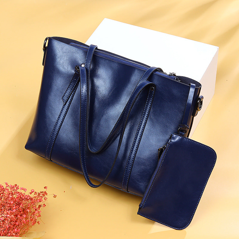 Women's Autumn Retro Large Capacity Underarm Soft Surface Handbags