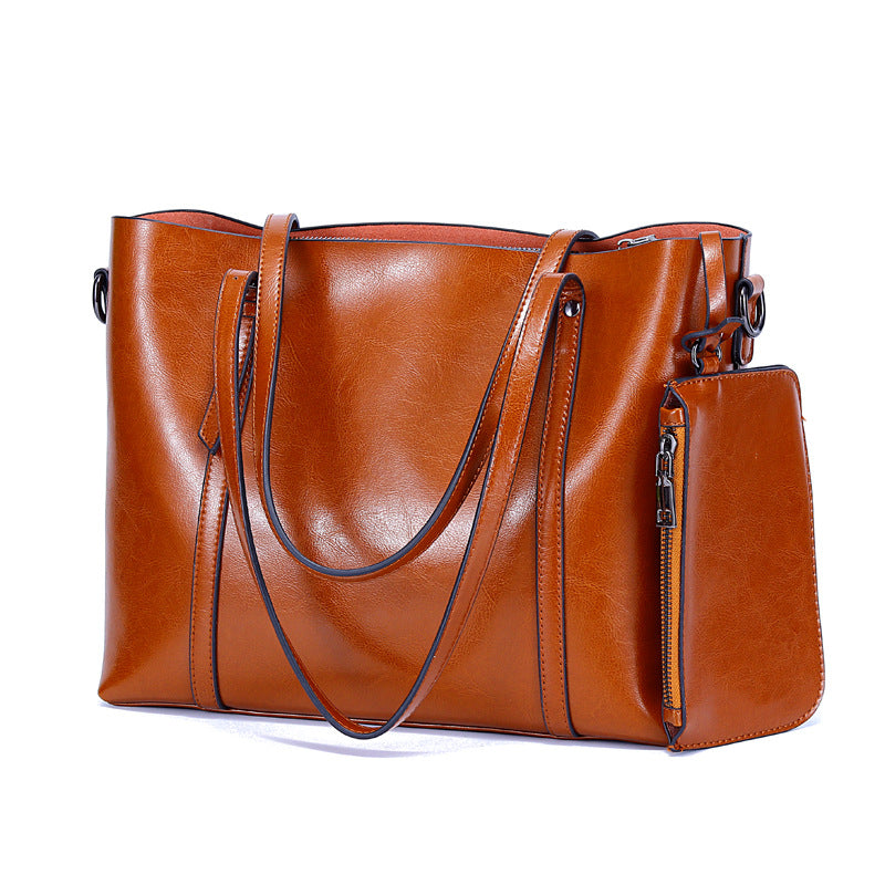 Women's Autumn Retro Large Capacity Underarm Soft Surface Handbags