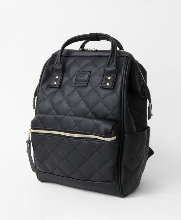 Women's Stylish Glamorous Leather Rhombus Printed Backpacks