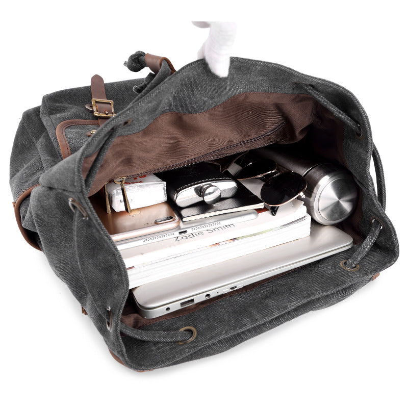 Canvas Oil Wax Waterproof Crazy Horse Backpacks