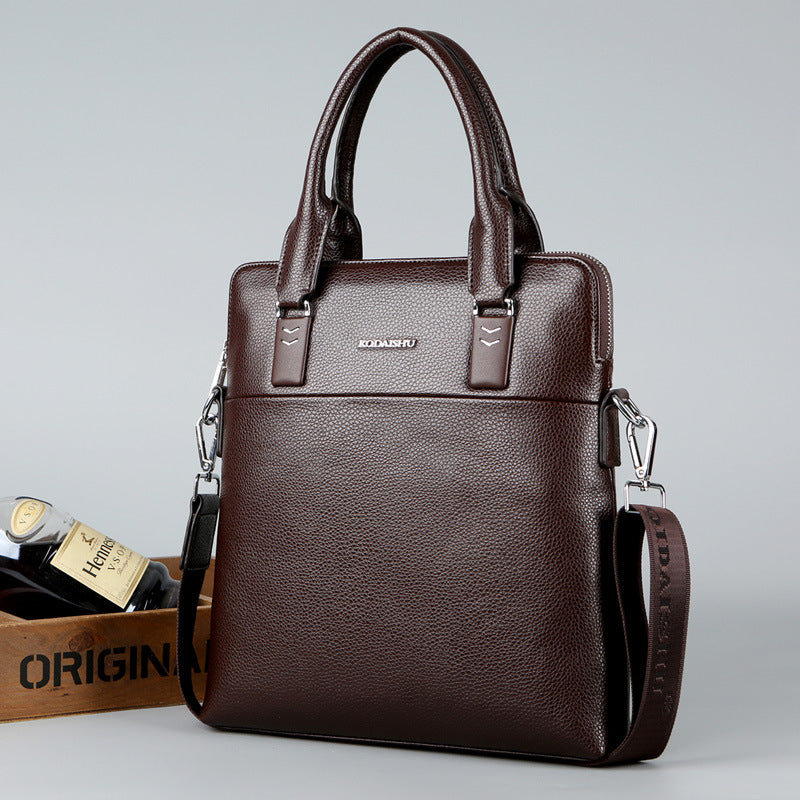 Men's Cool Kangaroo Large Capacity Business Vertical Handbags