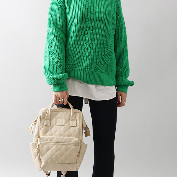 Women's Stylish Glamorous Leather Rhombus Printed Backpacks