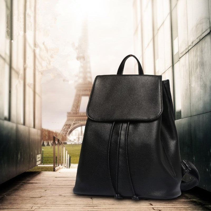Women's Korean Style Trendy Genuine Leather First Backpacks
