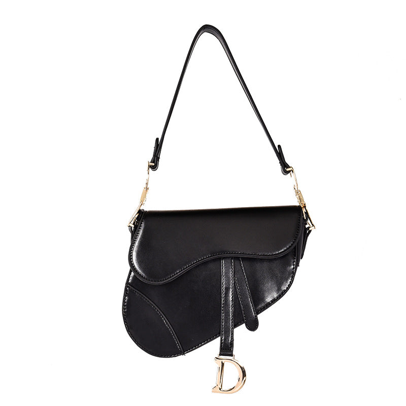 Women's Classy Saddle Wide Strap Tide Shoulder Bags