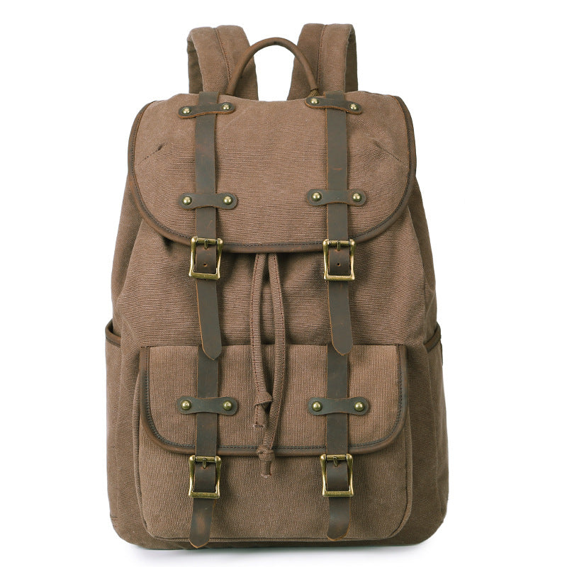 Canvas Oil Wax Waterproof Crazy Horse Backpacks