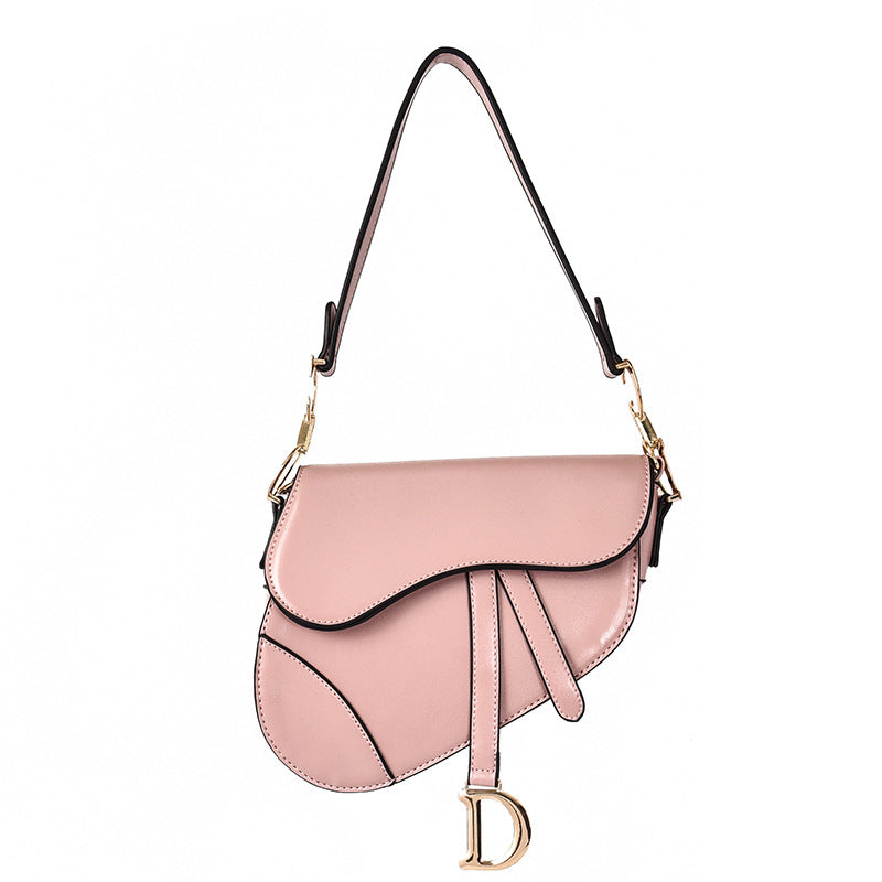Women's Classy Saddle Wide Strap Tide Shoulder Bags