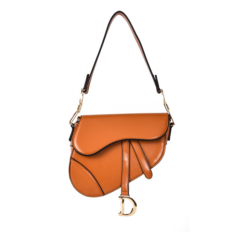 Women's Classy Saddle Wide Strap Tide Shoulder Bags