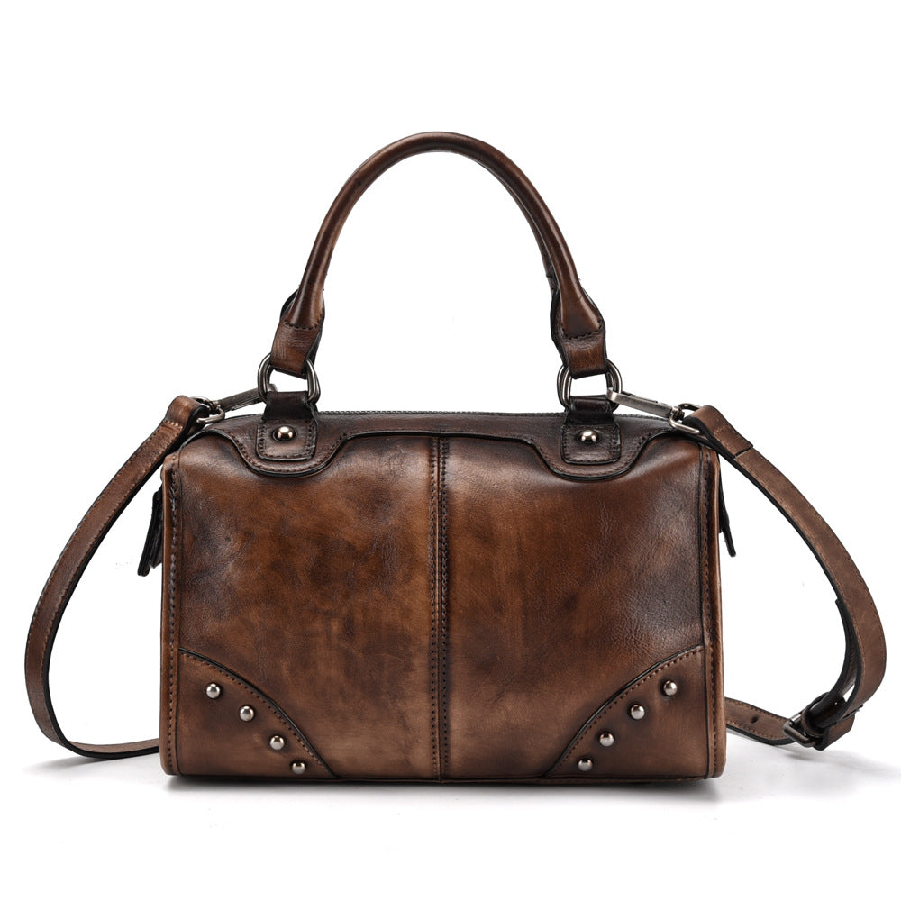 Women's Tree Height Leather Hand-rub Color Fashion Handbags