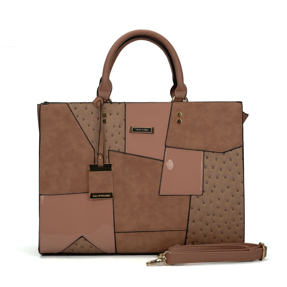 Women's Fashion Trendy Large Capacity Female Patchwork Handbags
