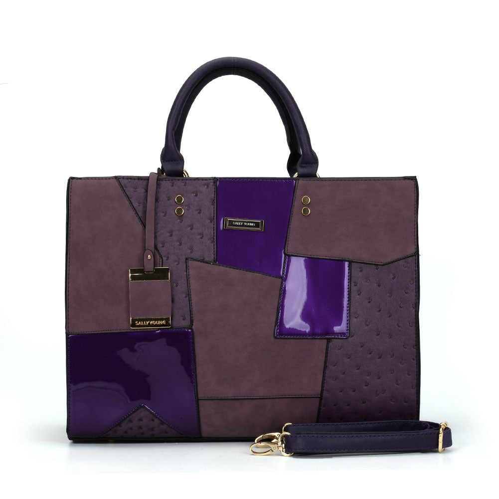 Women's Fashion Trendy Large Capacity Female Patchwork Handbags