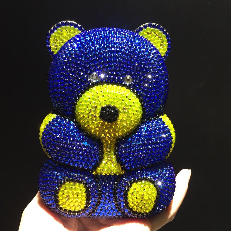 Women's Bear Rhinestone Cartoon Crystal Diamond Dinner Evening Bags