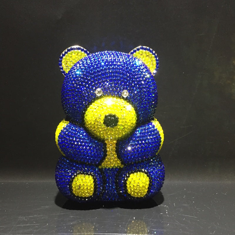 Women's Bear Rhinestone Cartoon Crystal Diamond Dinner Evening Bags