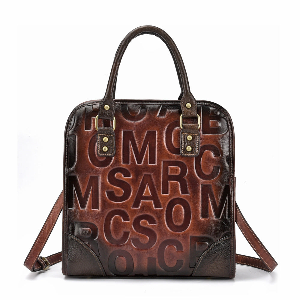 Women's Vintage Leather First Layer Cowhide Fashion Handbags