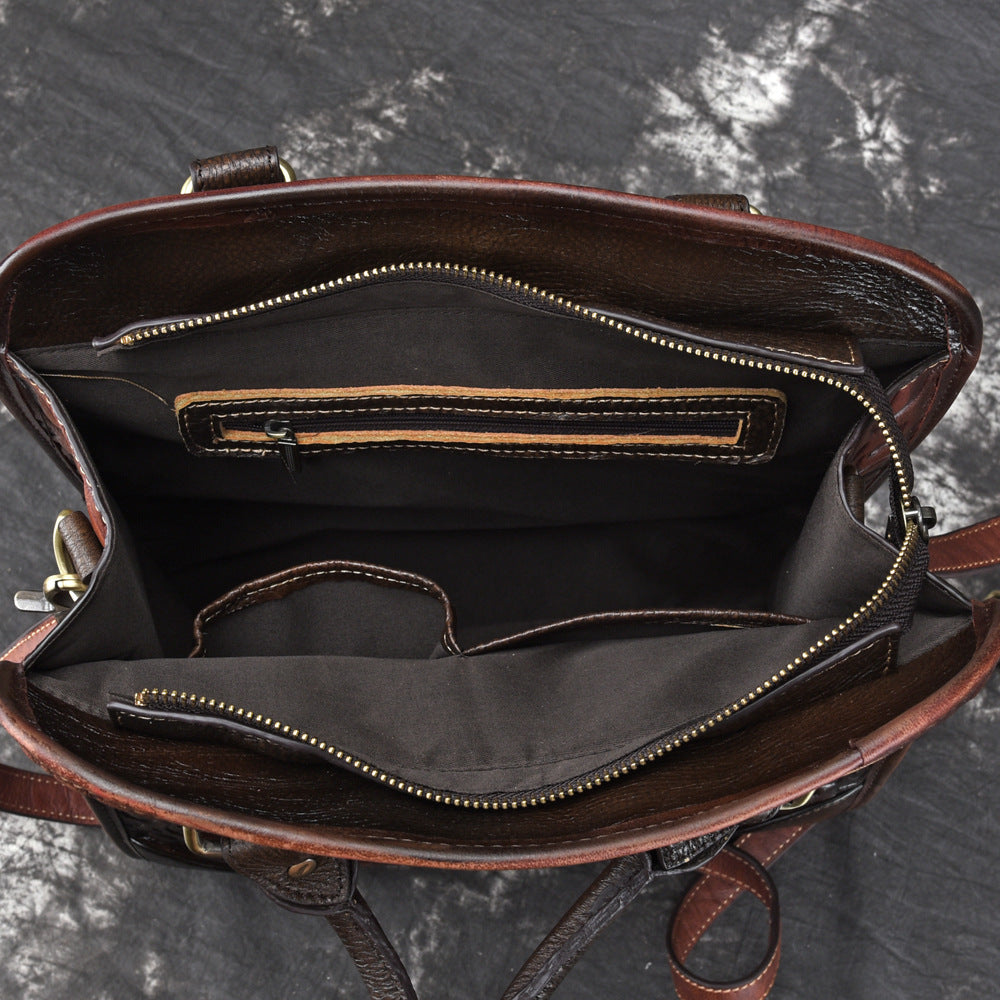 Women's Vintage Leather First Layer Cowhide Fashion Handbags