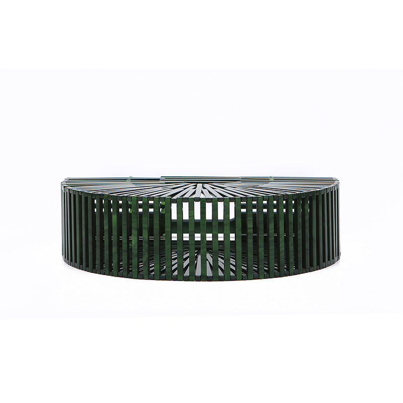 Women's Acrylic Hand-knitted Creative Basket Clutch Striped Evening Bags
