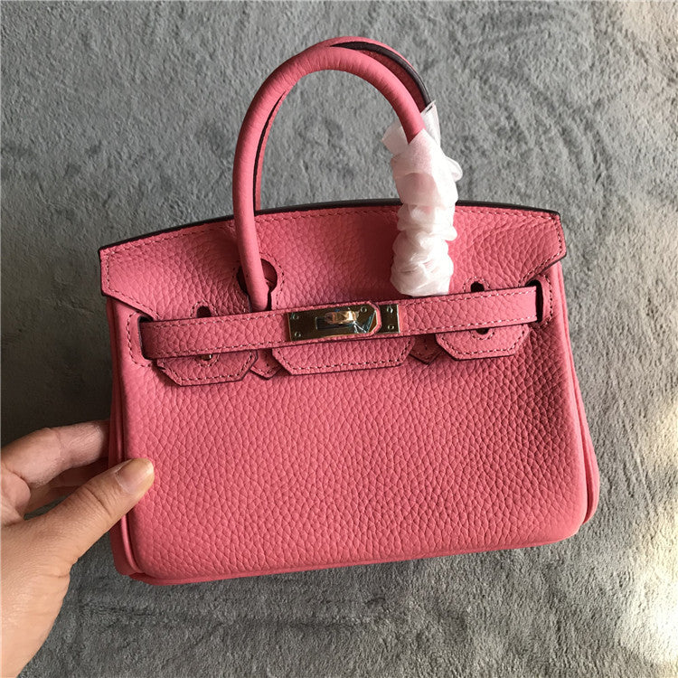 Women's Leather Lychee Pattern First Layer Cowhide Crossbody Bags