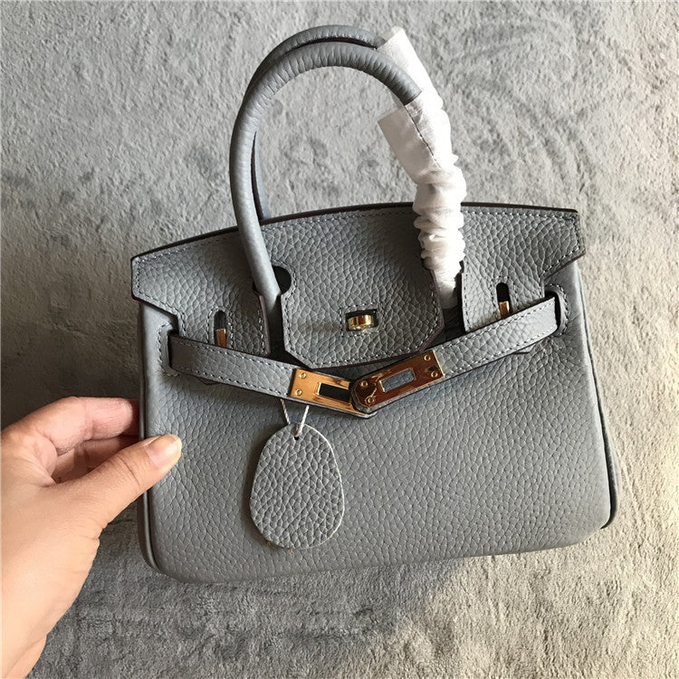 Women's Leather Lychee Pattern First Layer Cowhide Crossbody Bags