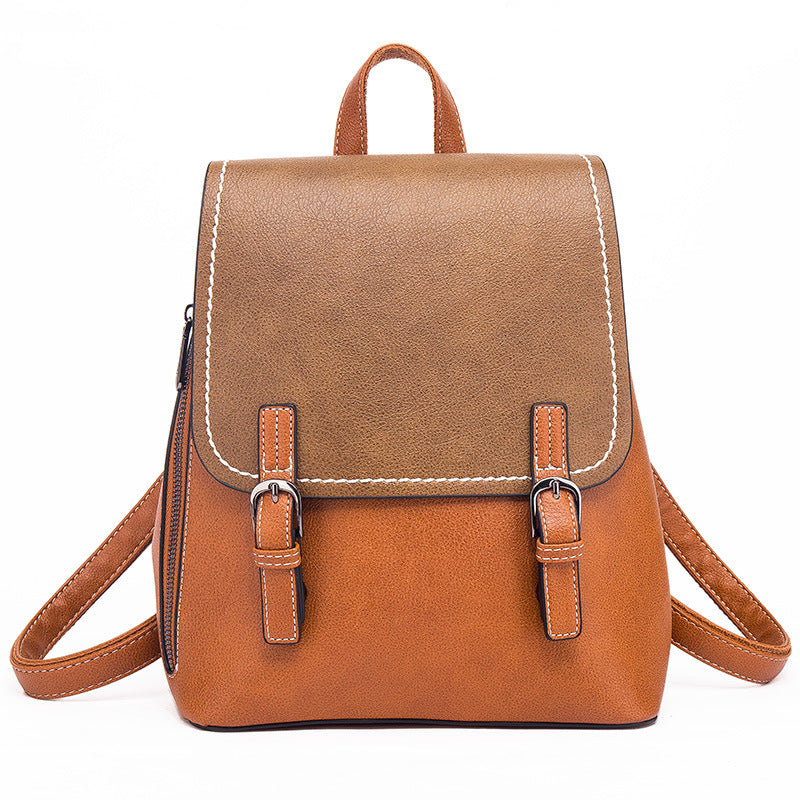 Women's Fashionable Large Capacity Simple Retro Backpacks