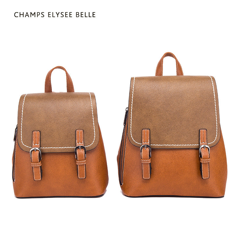 Women's Fashionable Large Capacity Simple Retro Backpacks