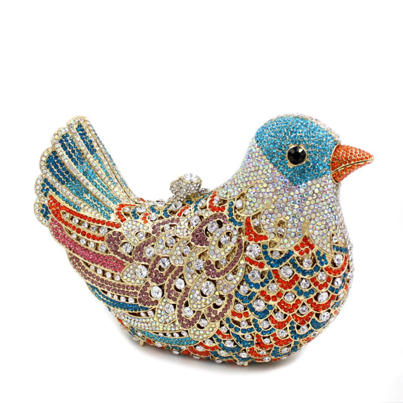 Women's Peace Dove Animal Gem Diamond Banquet Rhinestone Evening Bags