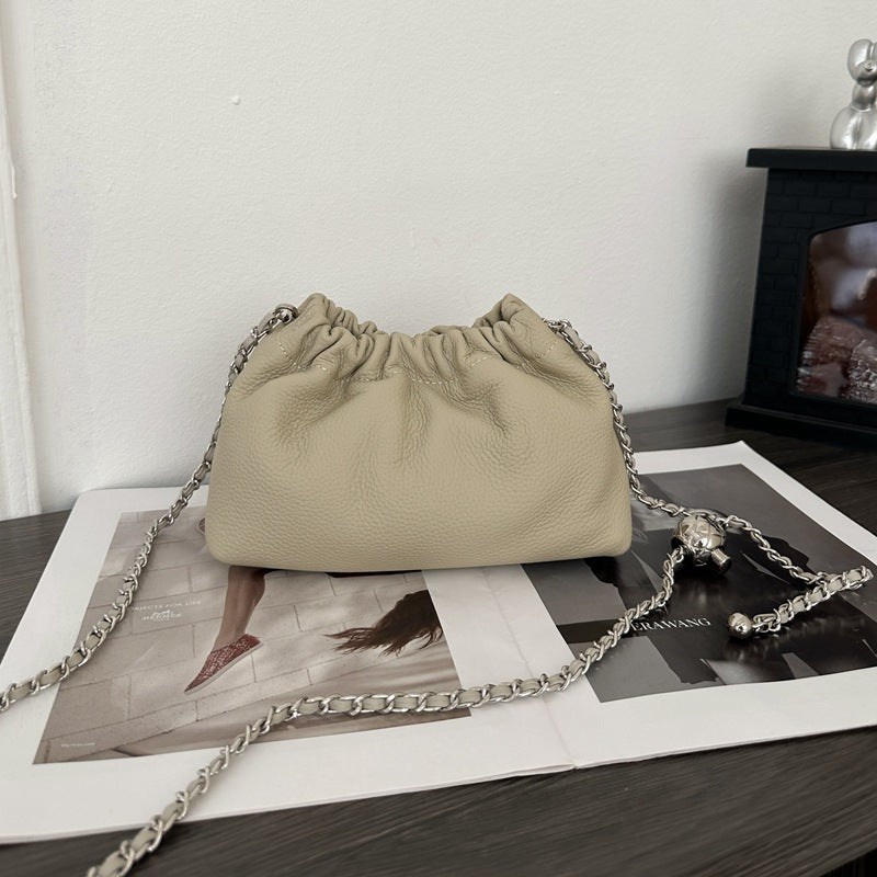 Women's Cowhide Underarm Korean High-grade Leather Practical Crossbody Bags