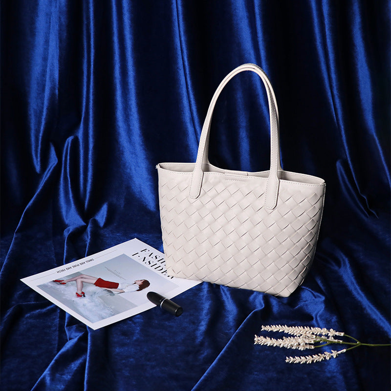 Women's Food Basket Woven Large Capacity Two-piece Handbags
