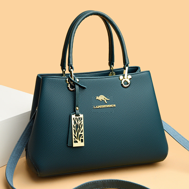 Women's Elegant Mother Grandma Soft Leather Large Bags