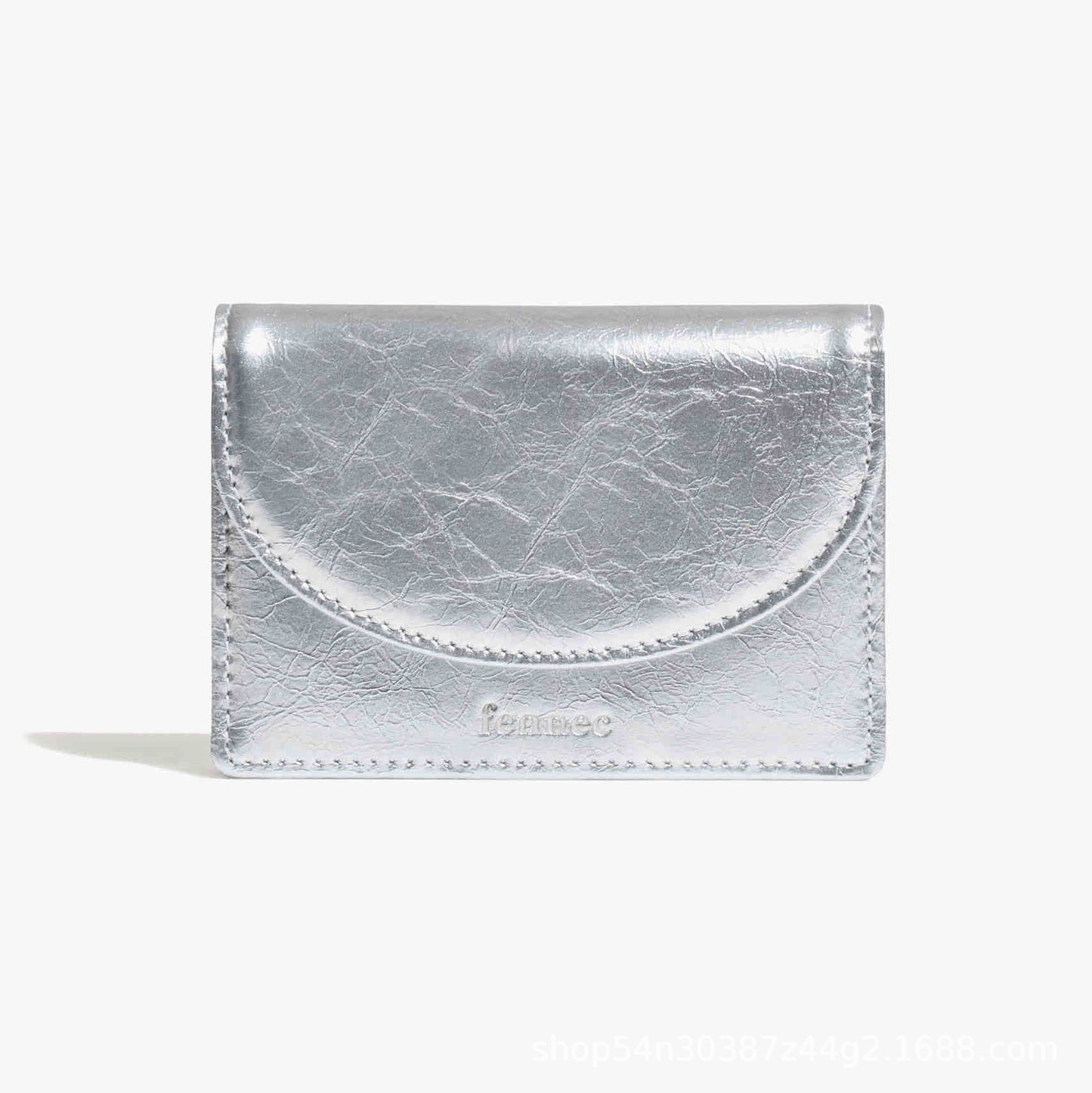Semicircle Three Cute Folding Cowhide Cash Ladies Wallets