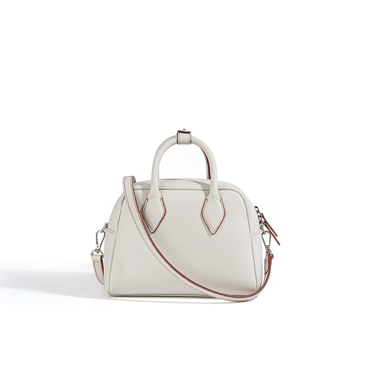 Women's Handmade Lychee Pattern Top Layer Leather Shoulder Bags