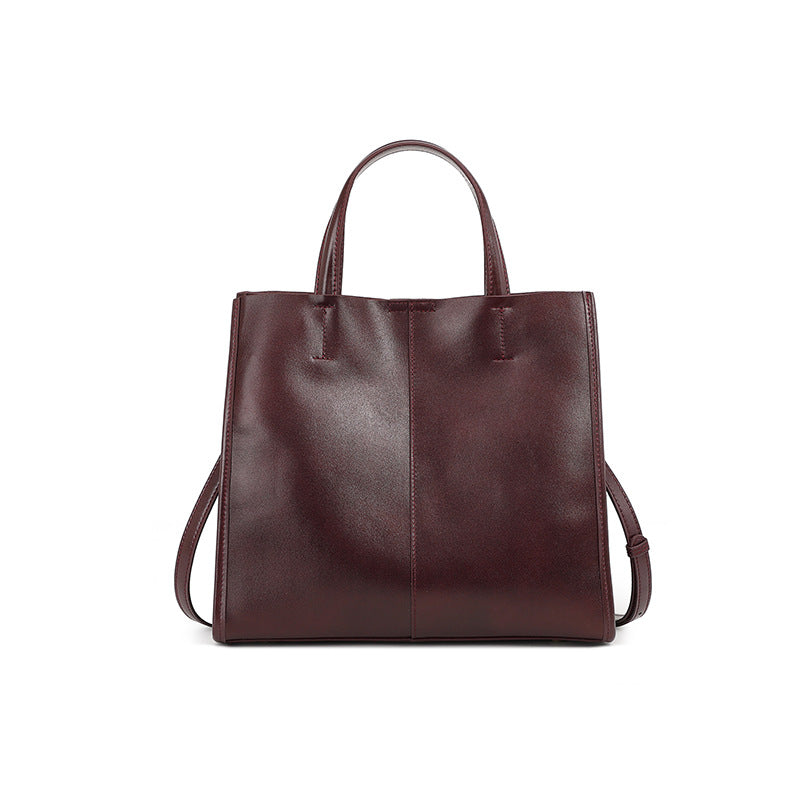 Vintage Top Layer Cowhide One Genuine Handbags