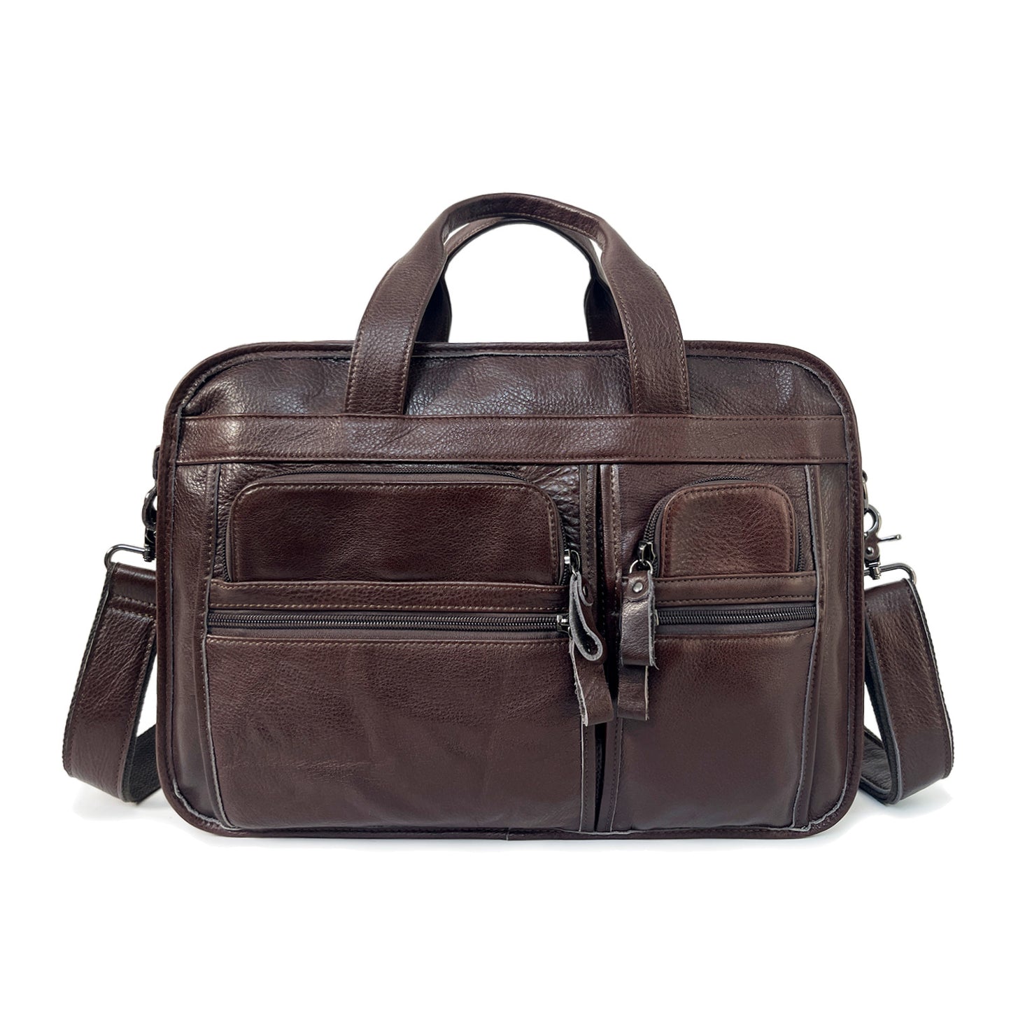 Men's Retro Genuine Leather Business Cowhide Bags